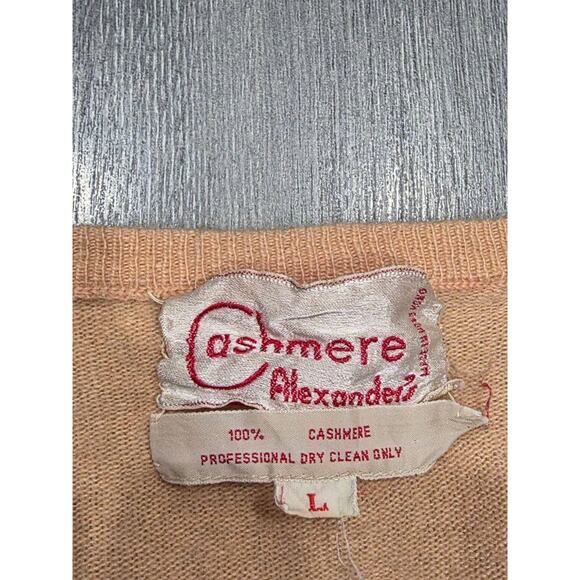 Cashemere Alexanders 100% Cashmere Ladies V Neck Jumper Camell L A003965 - Picture 4 of 5